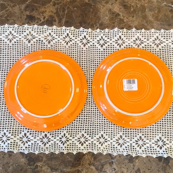 New! 2 Fiesta Tangerine 9” Buffet Plates Lead-Free Discontinued - Picture 8 of 10